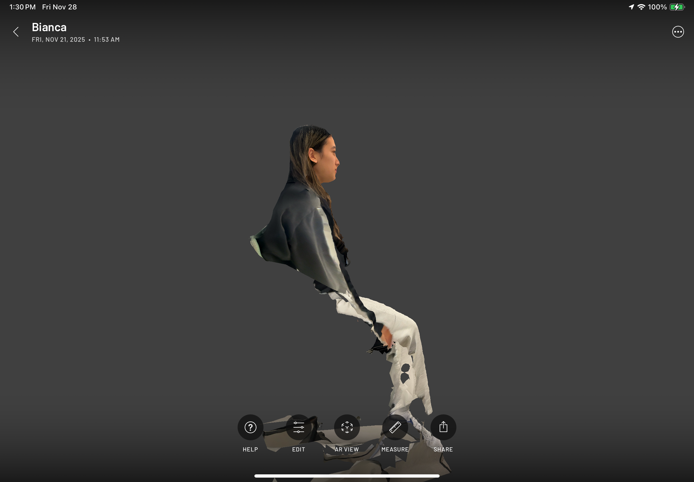 Tested scanning full body with Scaniverse.